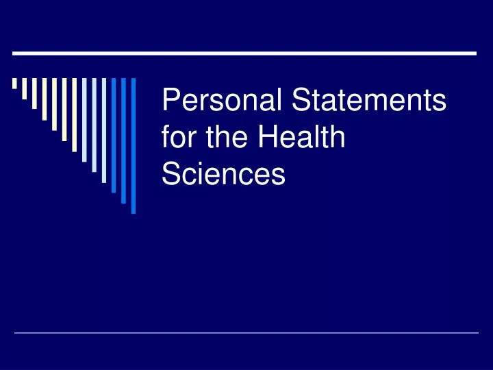 health science personal statement