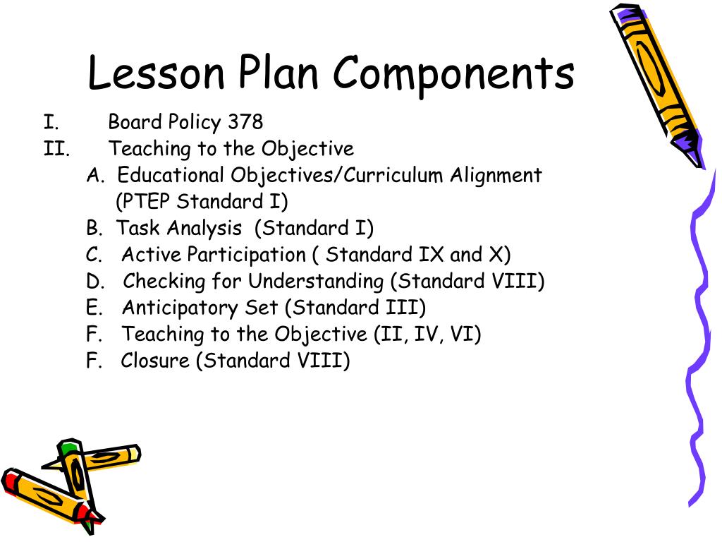 PPT ESSENTIAL ELEMENTS OF AN EFFECTIVE LESSON PLAN BP 378 PowerPoint 