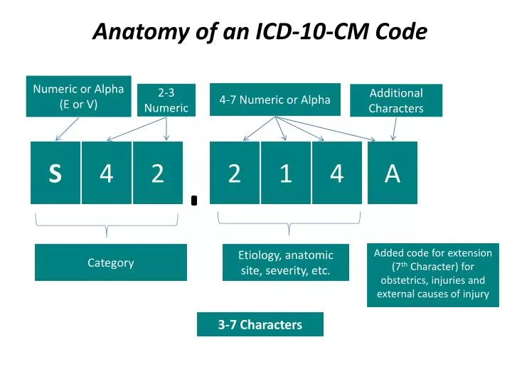 PPT Anatomy of an ICD10CM Code PowerPoint Presentation, free