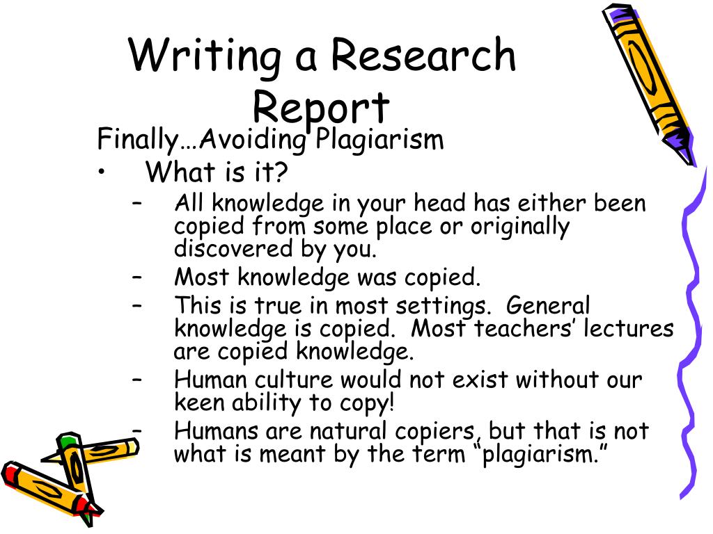 research report writing styles or format