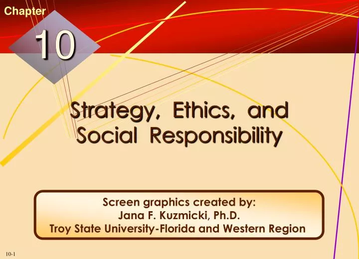 PPT Strategy, Ethics, and Social Responsibility PowerPoint