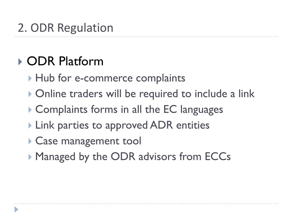 Odr File PPT - Online Dispute Resolution: Insights from Law & Psychology for ...