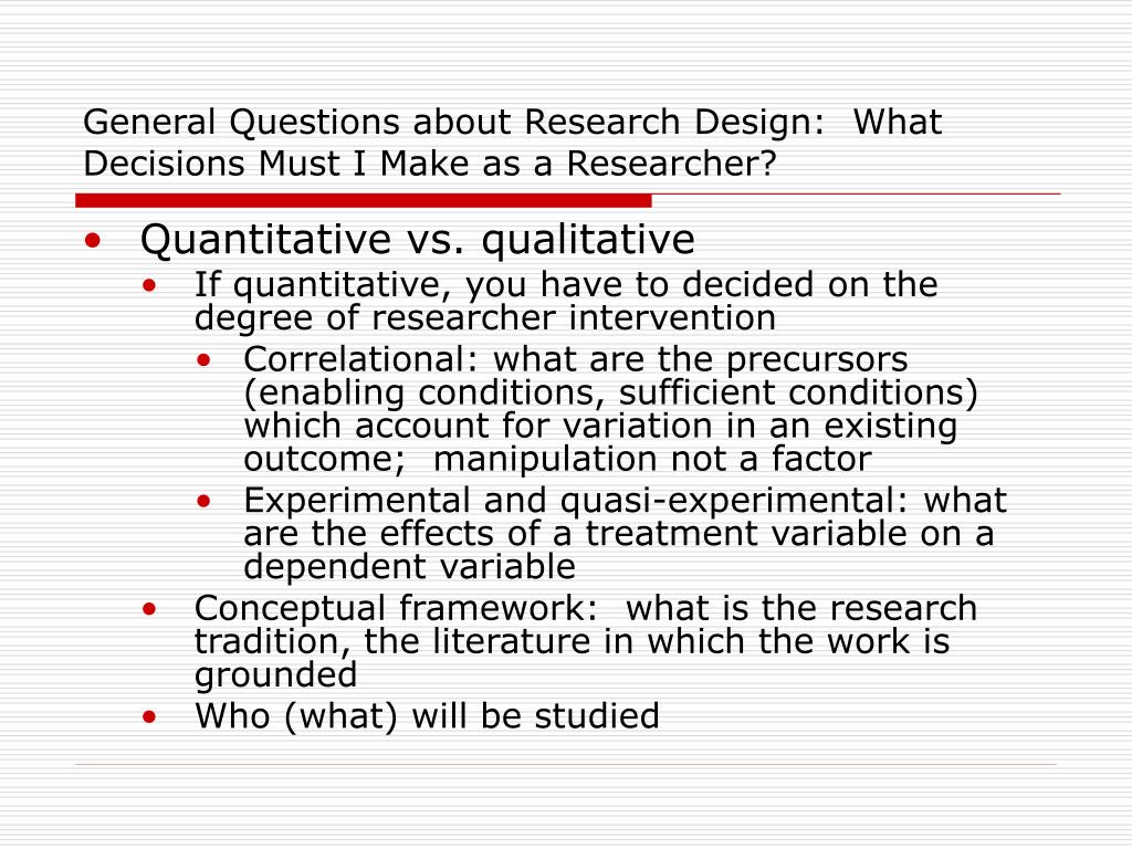 essay questions about research design