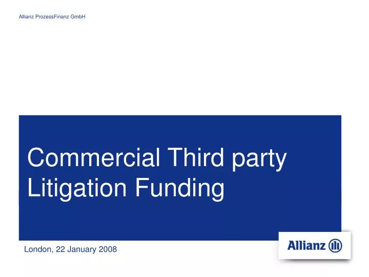 PPT - Commercial Third Party Litigation Funding PowerPoint Presentation ...