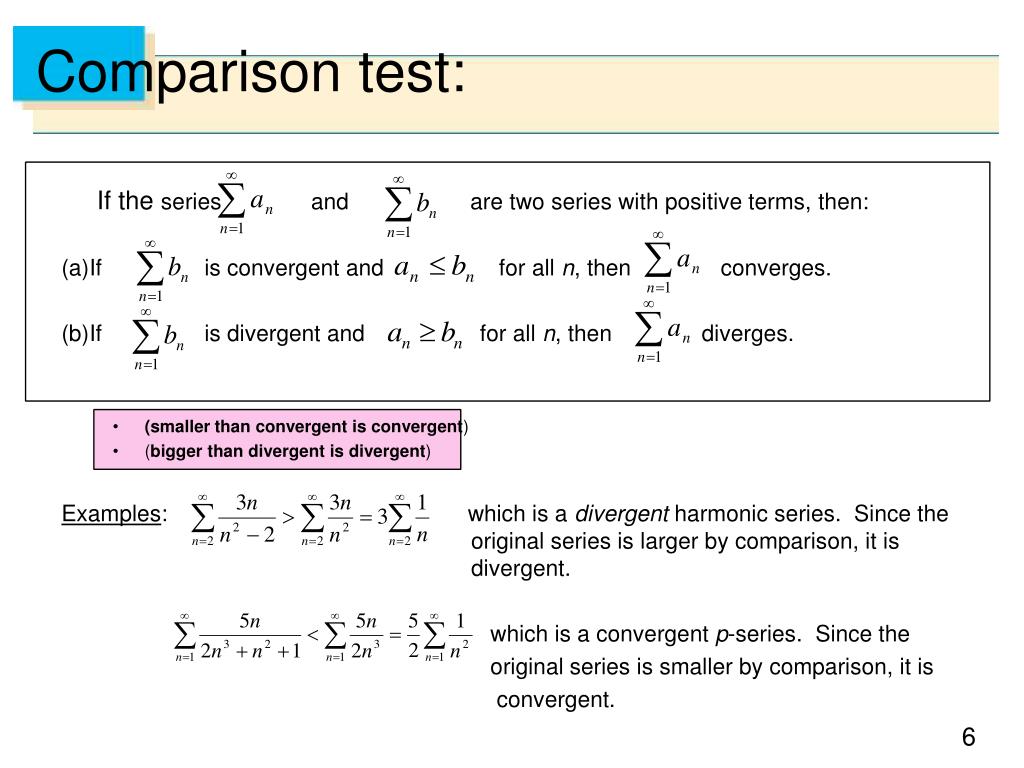 Тест бай. Comparisons Test. Comparison Test Convergence. Limit Comparison Test. Integral Comparison Test.