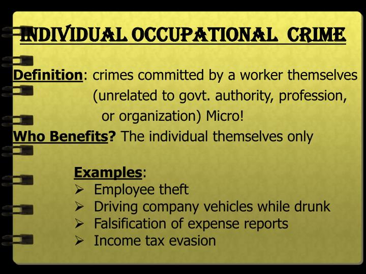 PPT Occupational Crime PowerPoint Presentation ID2942131