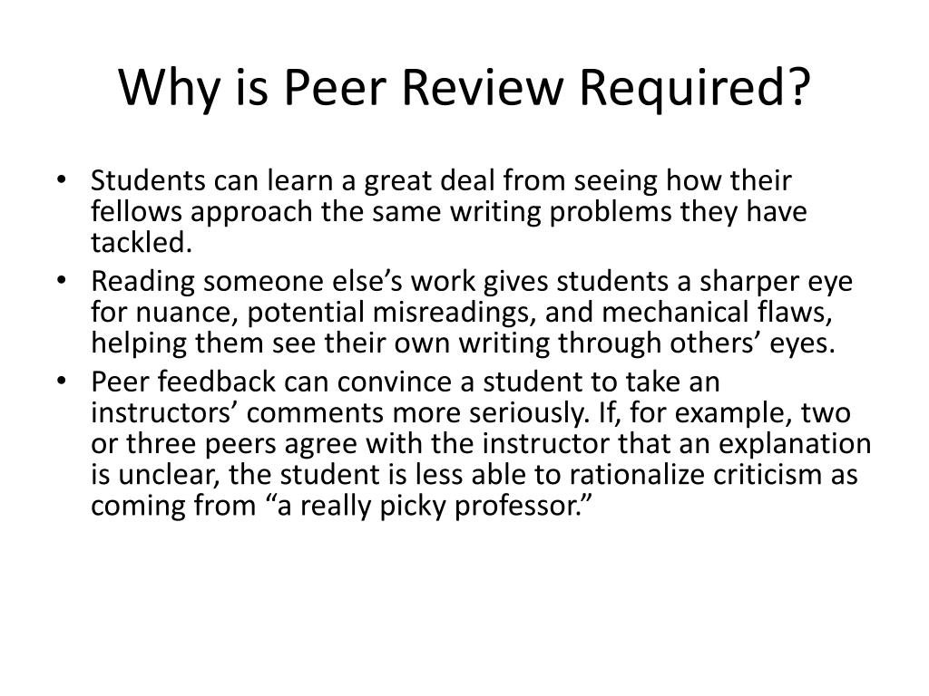 peer review of essays