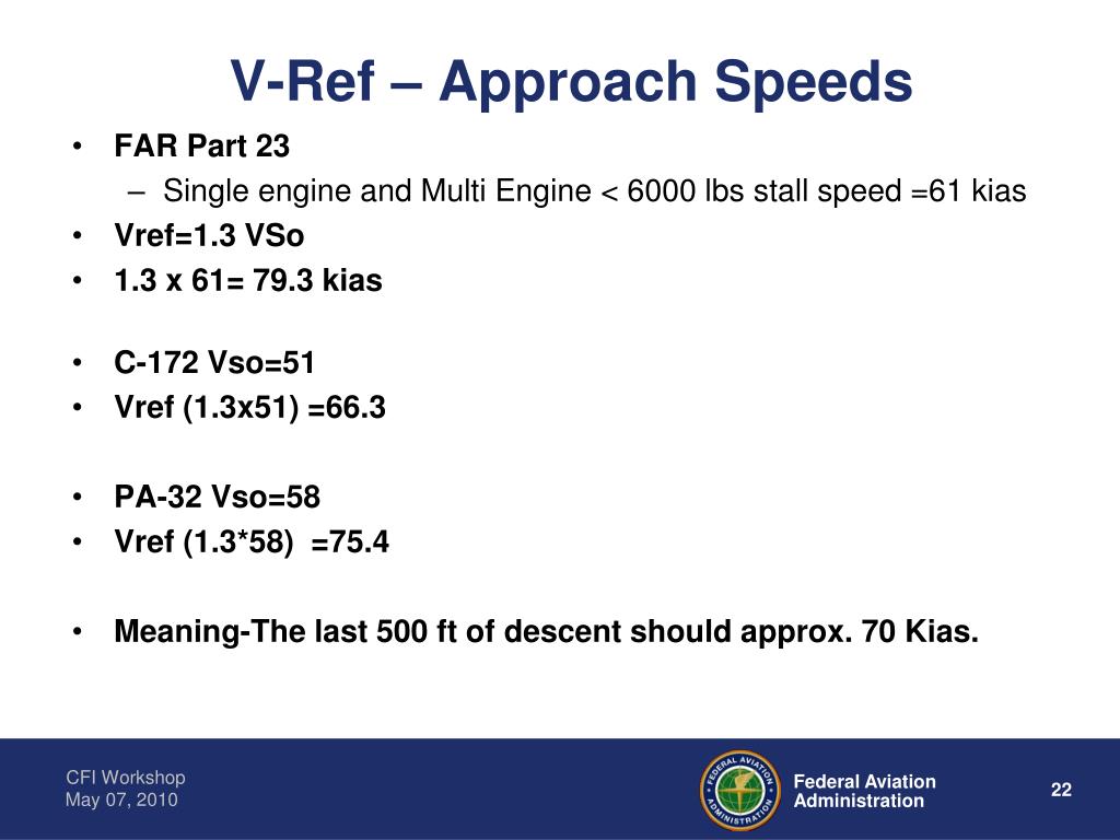 Approach Reference Speed PPT - SOUTHERN REGION FAASTeam/Area 1 PowerPoint Presentation, free ...