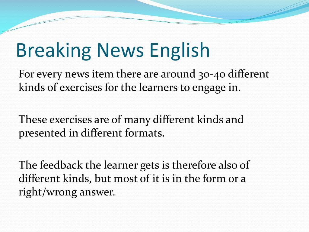 presentation news in english