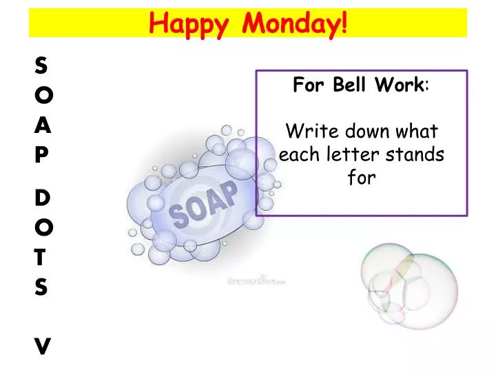 PPT - Happy Monday! PowerPoint Presentation, free download - ID:2944391