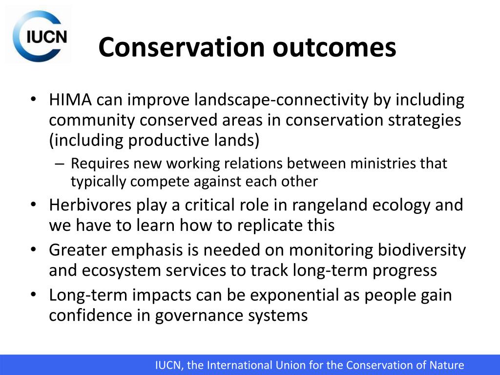Conservation Outcomes PPT - Dr. Jonathan Davies, Drylands Coordinator IUCN, the International ...