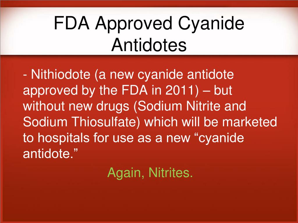 cyanide antidote kit contains cyanide antidote kit contains