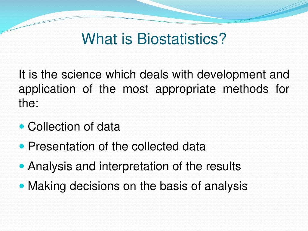 presentation of data in biostatistics