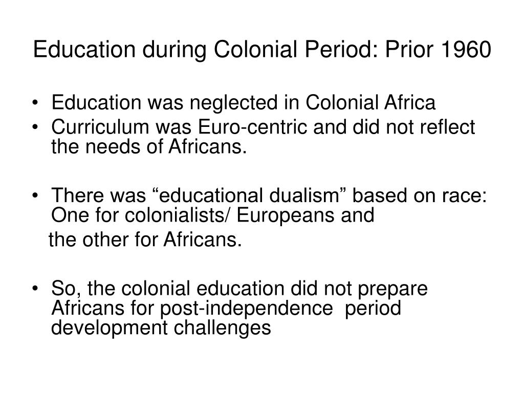 education in africa during colonialism