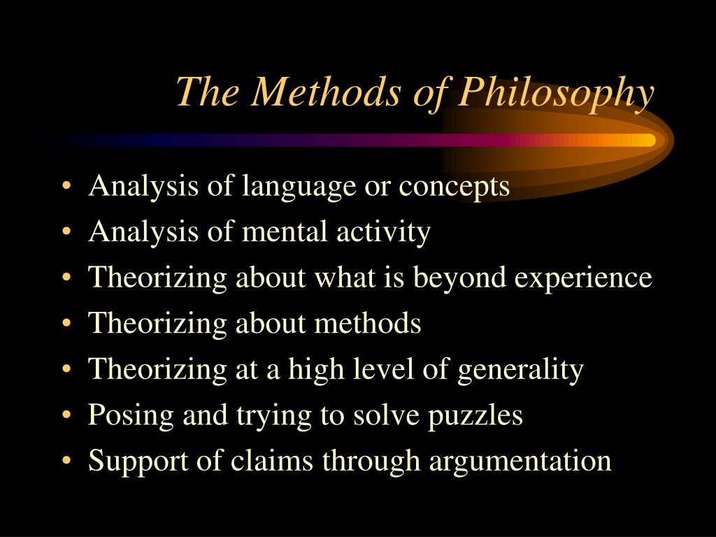 philosophy methodology