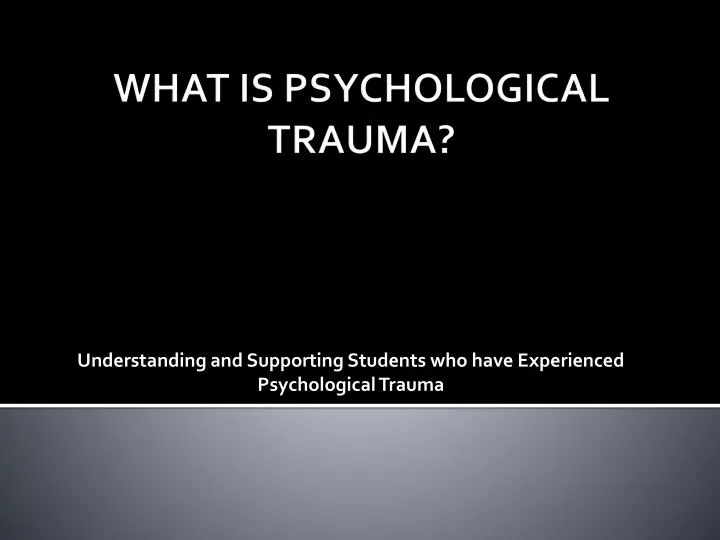 psychological trauma