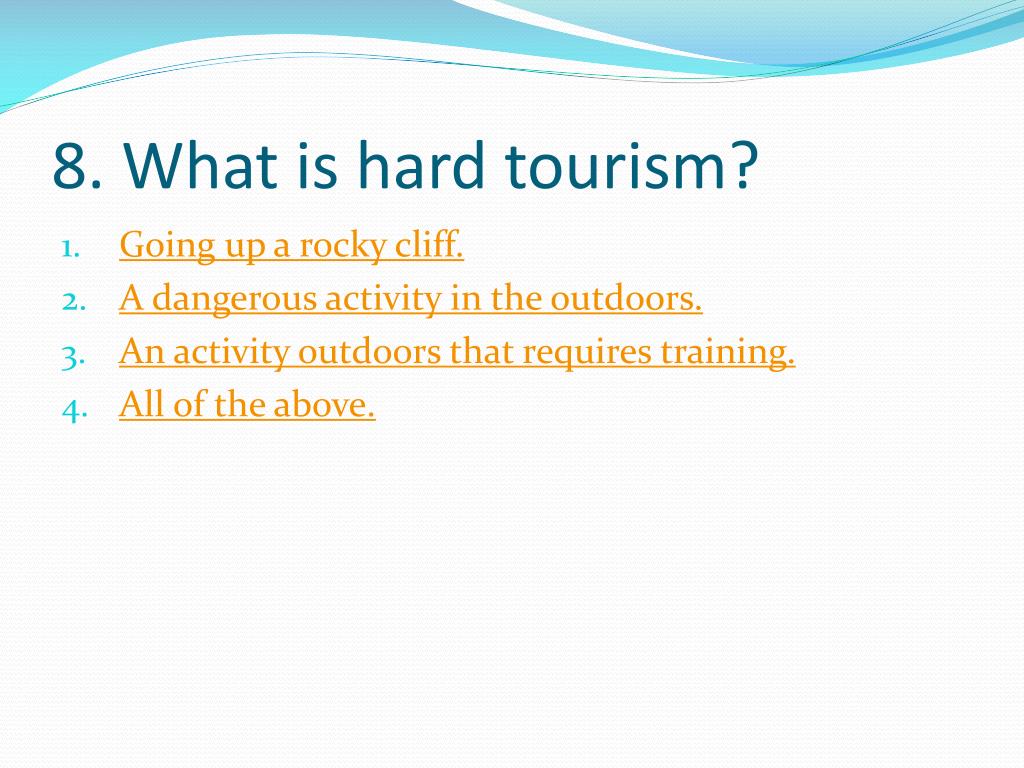 is tourism course hard