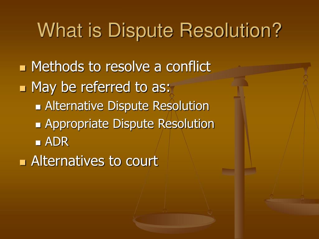 powerpoint presentation on alternative dispute resolution