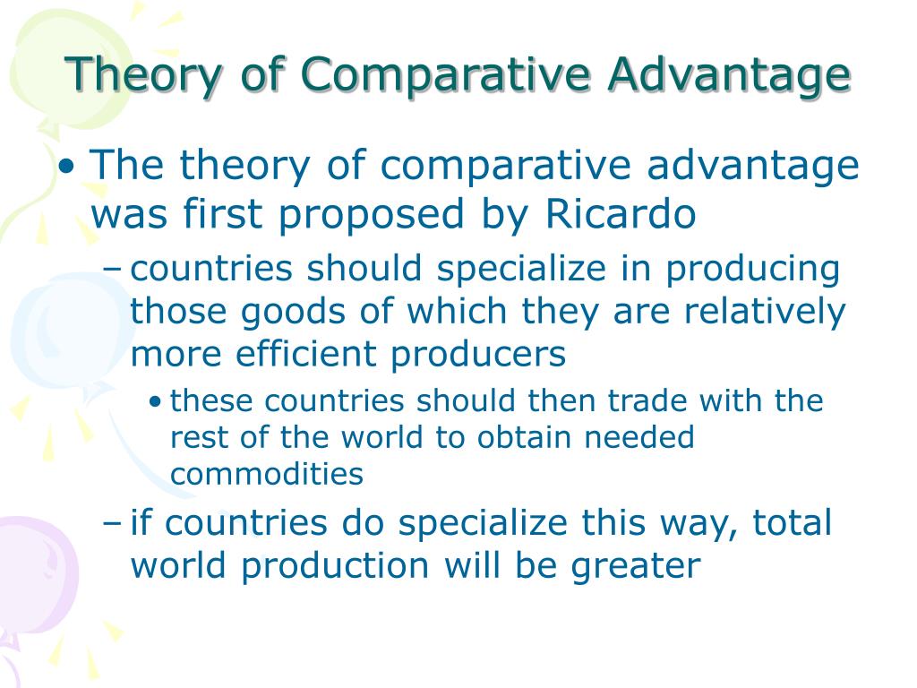 comparative advantage thesis