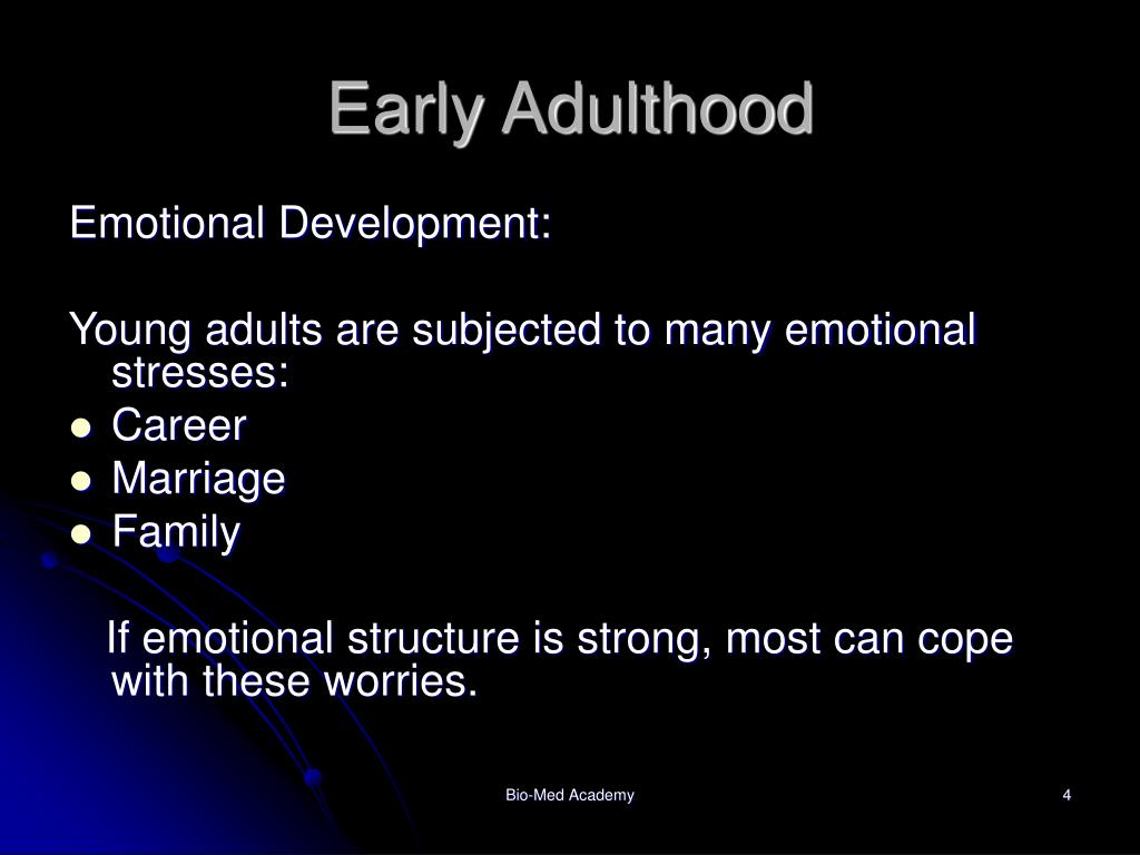 emotional development in young adulthood