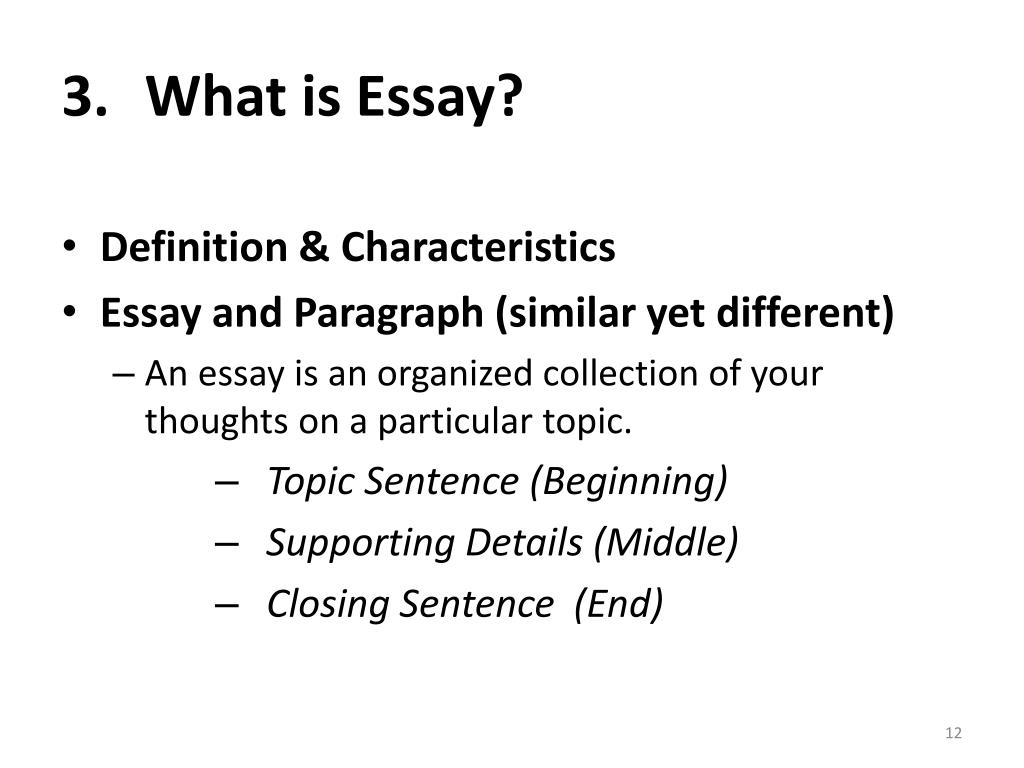 definition essay ppt