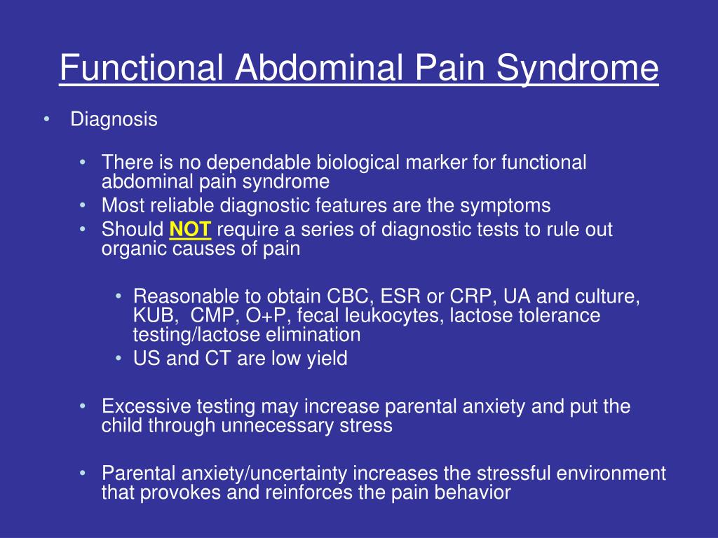 Abdominal Pain Syndrome