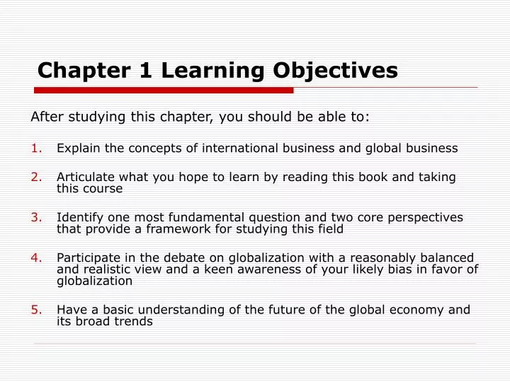 learning objectives for research paper