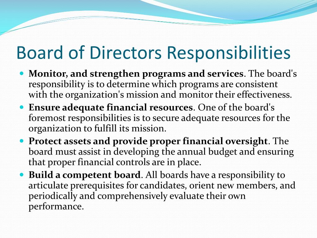 Nonprofit Board Roles And Responsibilities Template