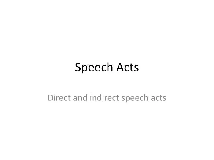 speech acts n.