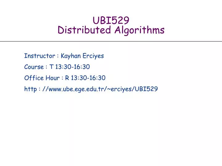 ubi529 distributed algorithms n.