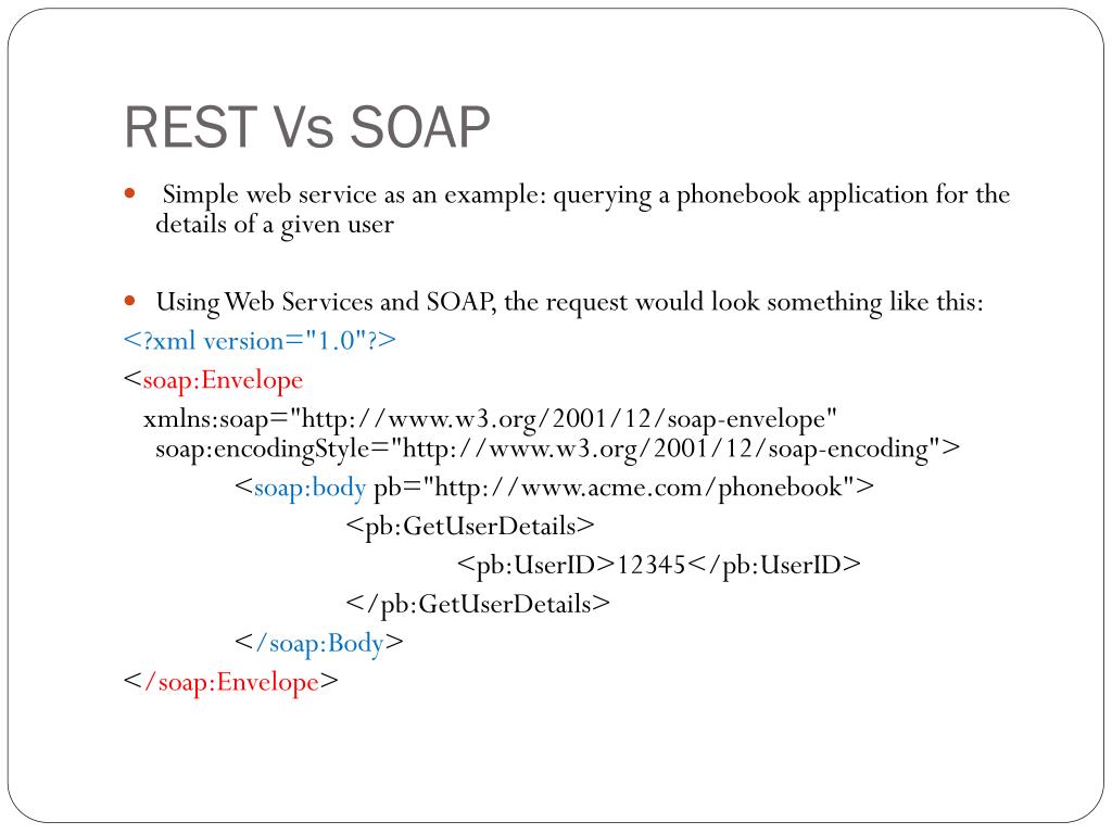 PPT - REST Vs. SOAP PowerPoint Presentation, free download - ID:2948459