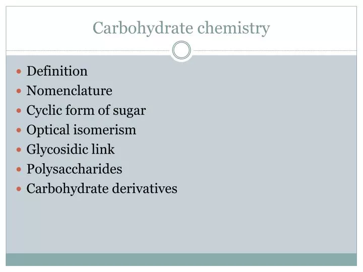 PPT Carbohydrate chemistry PowerPoint Presentation, free download