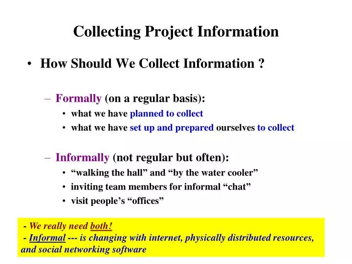 Ppt Collecting Project Information Powerpoint Presentation Free Download Id