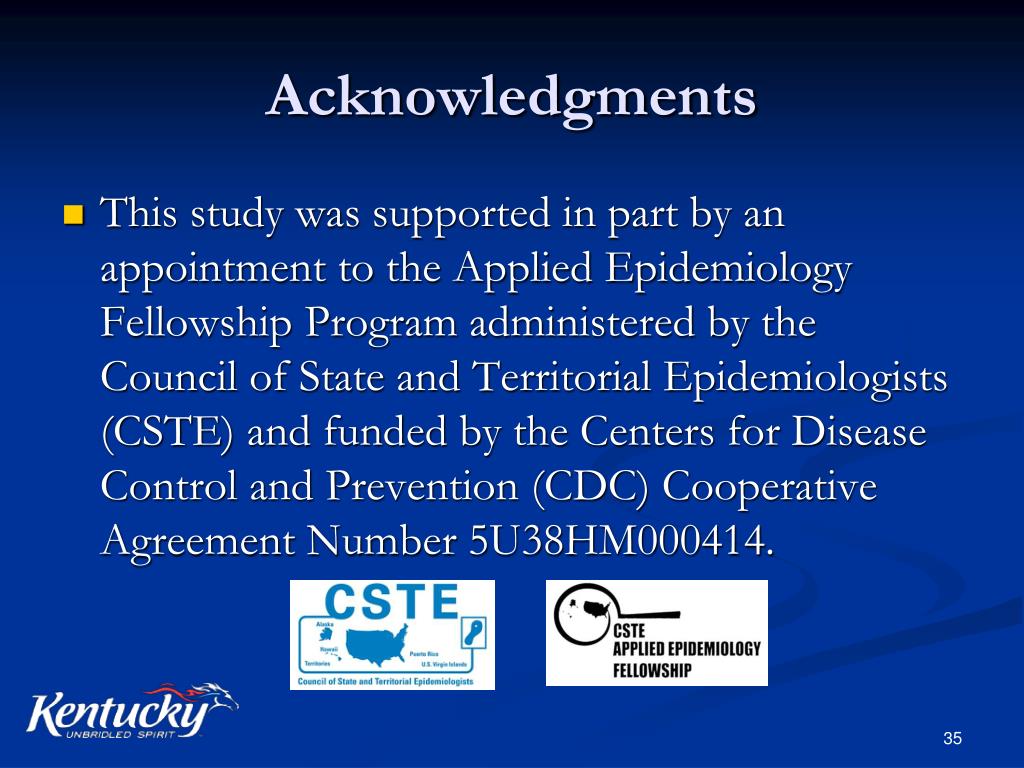 PPT Alexander J. Freiman, MPH, CPH CDC/CSTE Applied Epidemiology