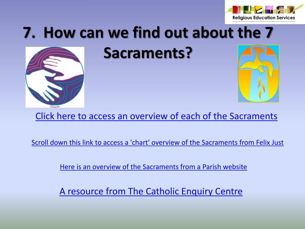 7 Sacraments Chart