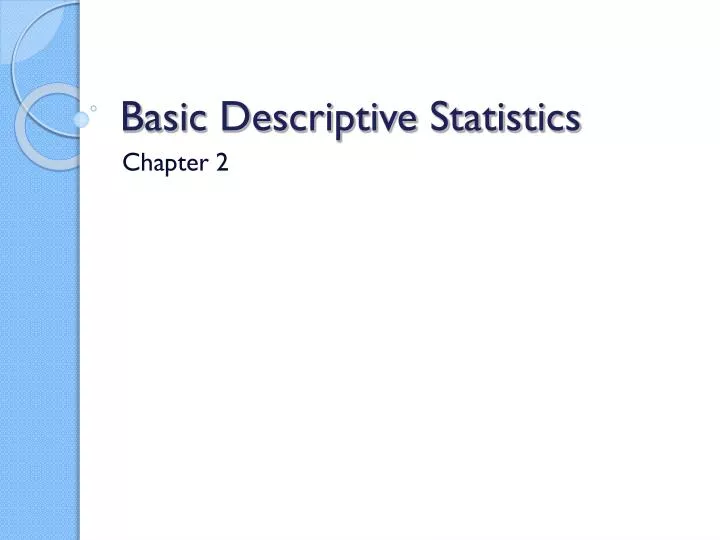basic descriptive analysis