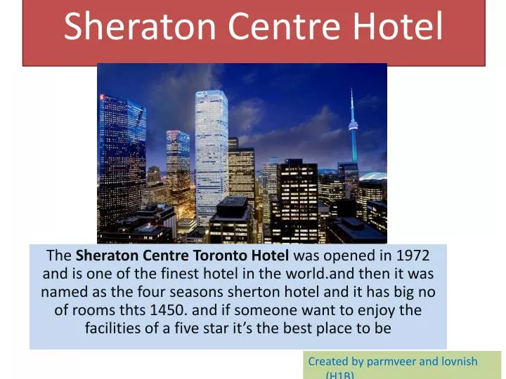 sheraton centre hotel n.