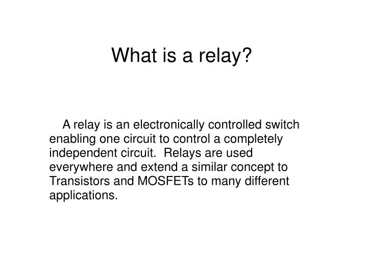 PPT - Electrical Relays PowerPoint Presentation - ID:2952979