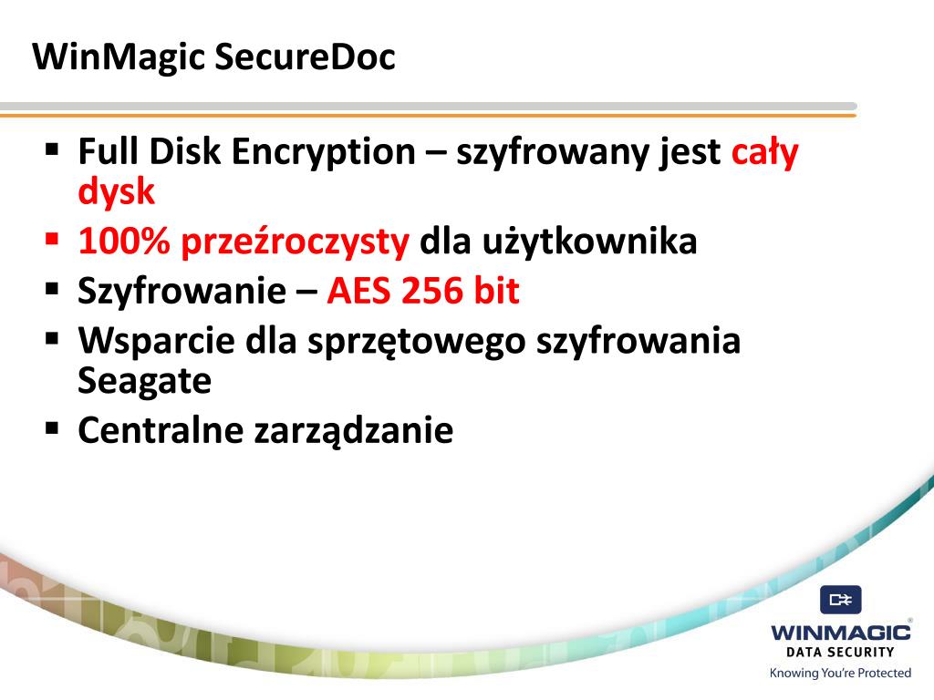 PPT - WinMagic SecureDoc ważny element polityki bezpieczeństwa ...