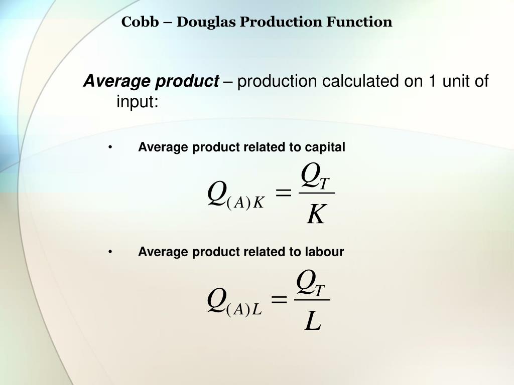 cobb douglas function cobb douglas function