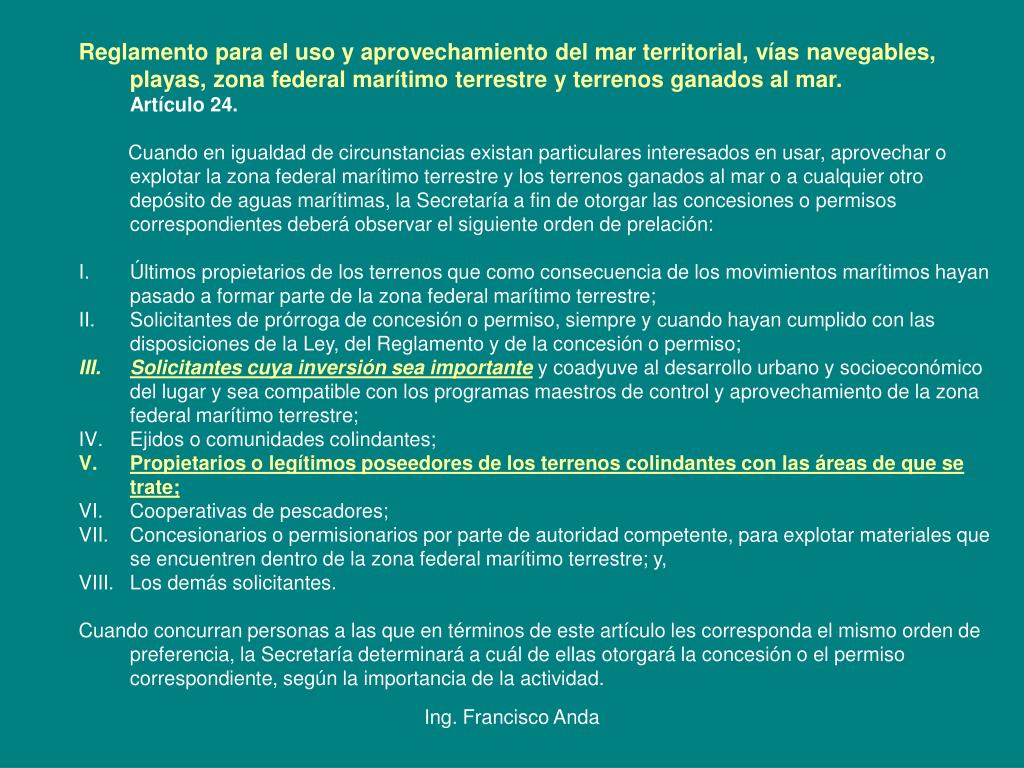 PPT - PONENCIA SOBRE VALUACIÓN DE ZONAS FEDERALES MARÍTIMO – TERRESTRES