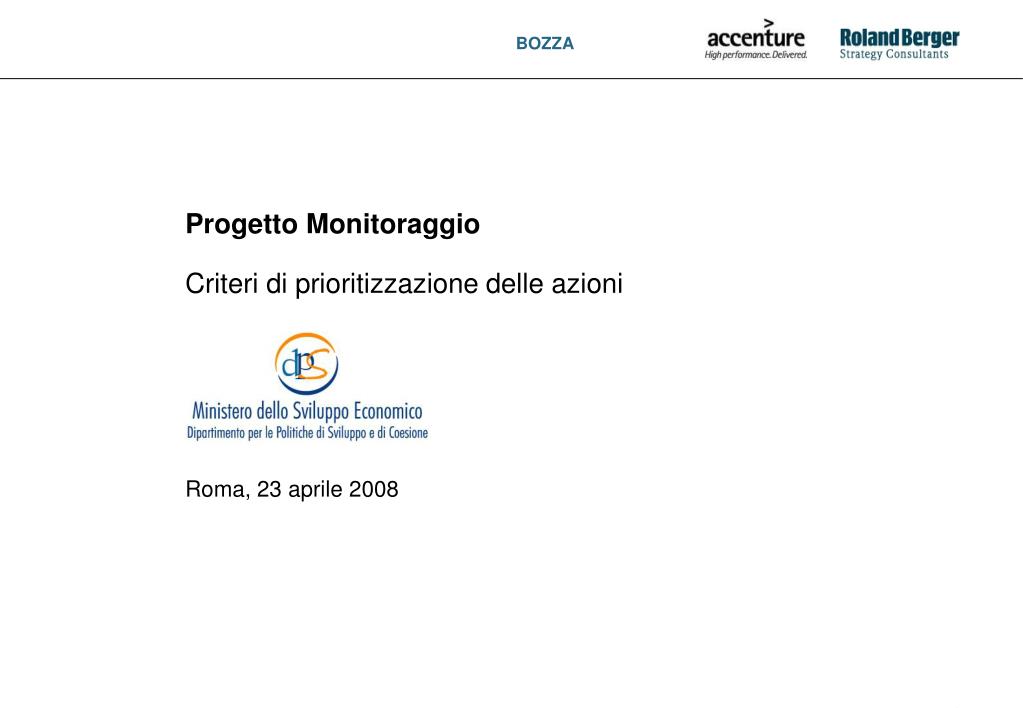 Ppt Progetto Monitoraggio Criteri Di Prioritizzazione Delle Azioni Roma 23 Aprile 2008 Powerpoint Presentation Id 2955634