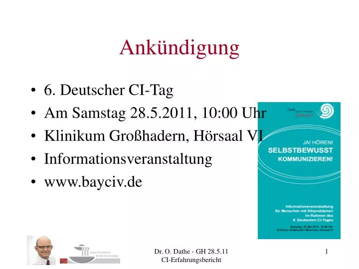 K NDIGUNG EINES KURSES VORLAGE intelligence overview
