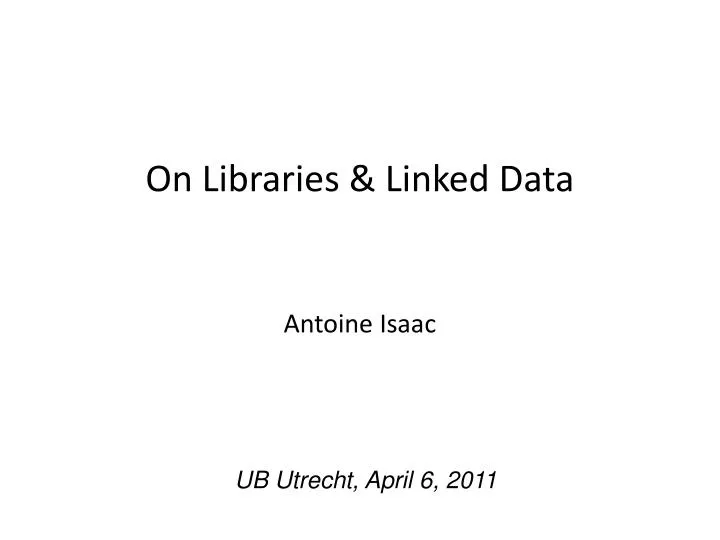 on libraries linked data n.