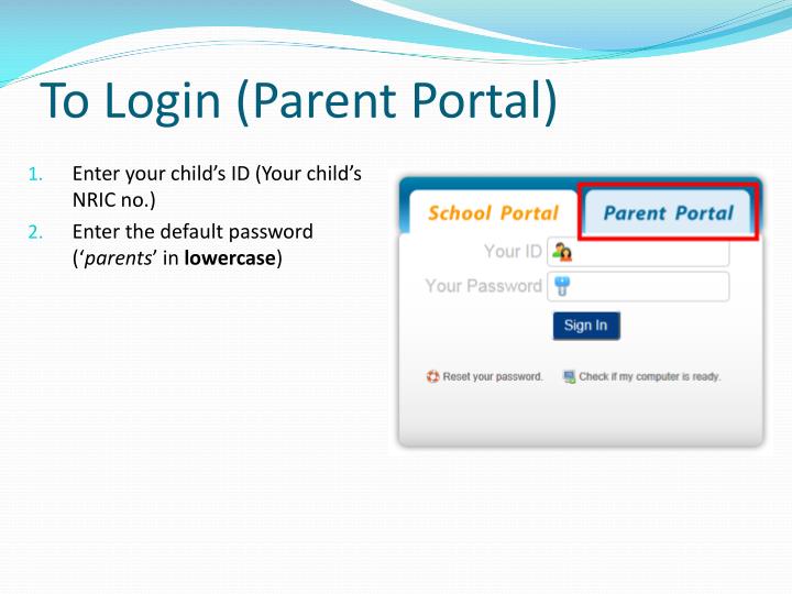 How To Log Into Your Parent Portal