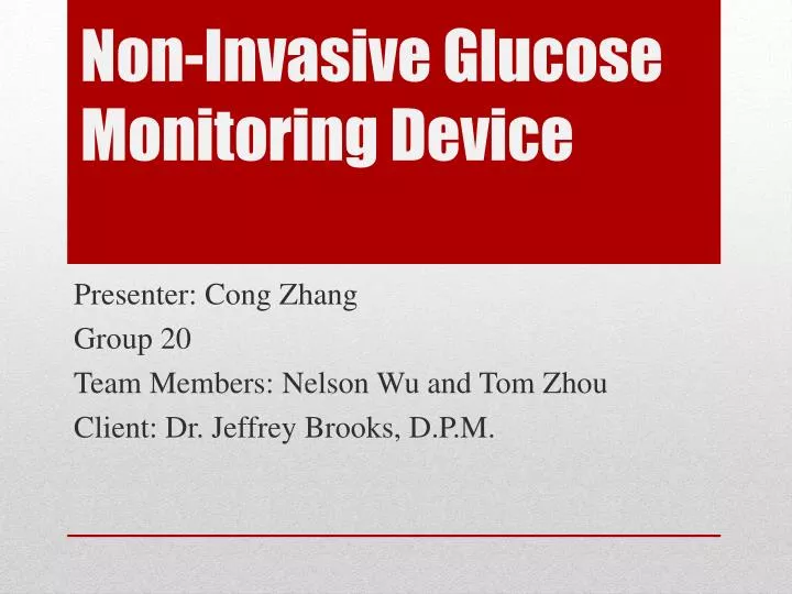 non invasive glucose monitoring device n.