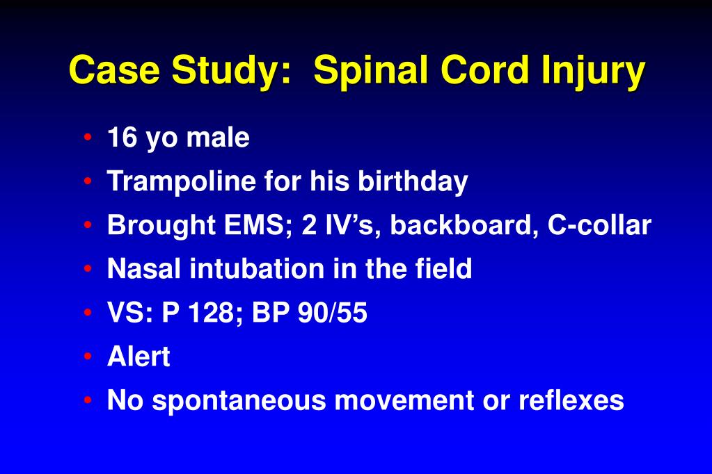 PPT - A Case of Acute Spinal Trauma PowerPoint Presentation, free download  - ID:2959490