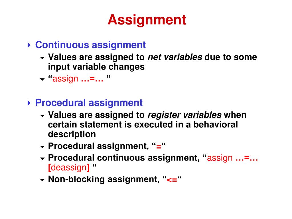 procedural continuous assignment in verilog