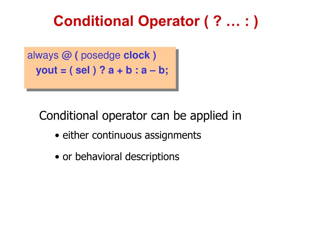verilog conditional operator nested
