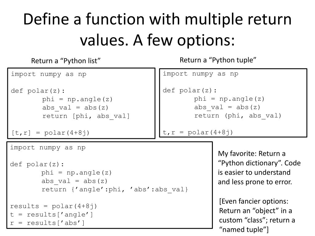 Python return функция